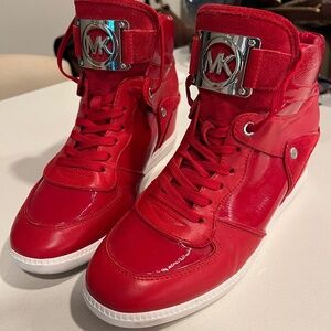 MK Nikko High Top Fashion Sneaker - Red - Size 11